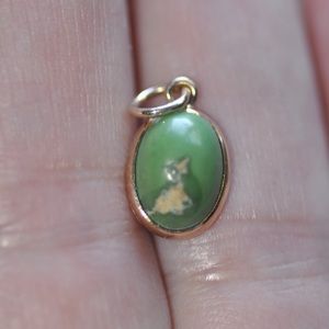 Turquoise antique 14K pendant